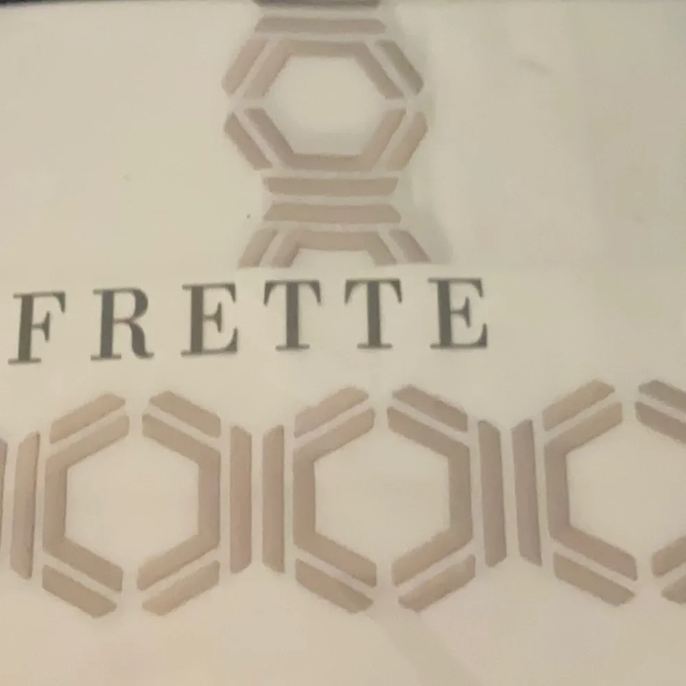 NWT FRETTE KING SHEET SET WHITE GREY ADORN EMBROIDERY